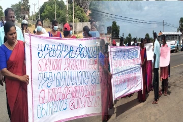 மதுபான சாலையை திறக்க வேண்டாம்: கிளிநொச்சியில் கவனயீர்ப்பு போராட்டம் (Photos)