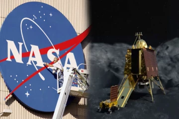 இங்குதான் இருக்கிறது; நிலவில் சந்திரயான் 3 லேண்டரை புகைப்படம் எடுத்த நாசாவின் செயற்கைக்கோள்!