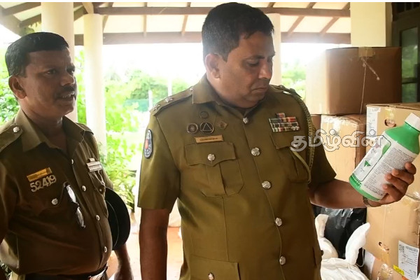 பல இலட்சம் பெறுமதியான களைக்கொல்லி நாசினி திரவ போத்தல்களுடன் ஒருவர் கைது (Photos) | Herbicide Uptake Sri Lanka Police