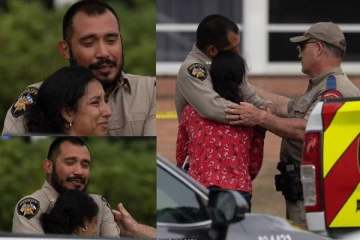 அமெரிக்க துப்பாக்கிச்சூடு! மனைவியை அணைத்தபடி கதறும் பொலிஸ் காவலர்.. மனம்பதறவைக்கும் புகைப்படத்தின் பின்னணி