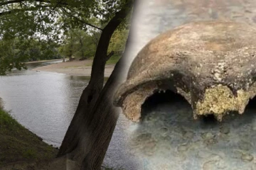 ஆற்றில் மிதந்து வந்த 8000 ஆண்டுகள் பழமையான மனிதனின் மண்டை ஓடு!