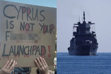 இராணுவத் தளங்களை மூடுக... வெளிநாட்டில் பிரித்தானியாவிற்கு எதிராக வெடித்த மக்கள் போராட்டம்