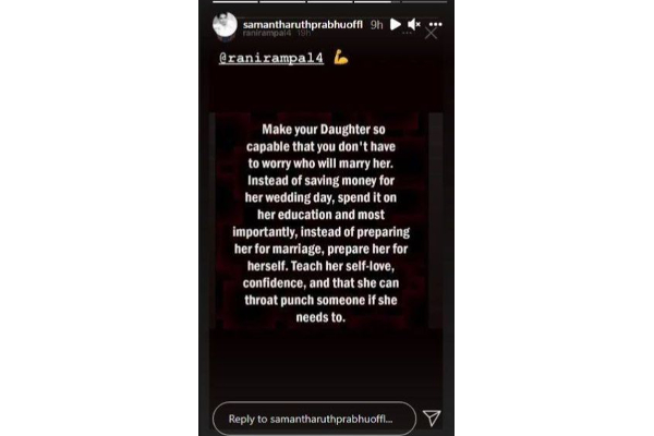 மகள்களை வளர்க்கும் பெற்றோர்களுக்கு நடிகை சமந்தா கொடுக்கும் அட்வைஸ் ! | Samantha Advice Note To Parents