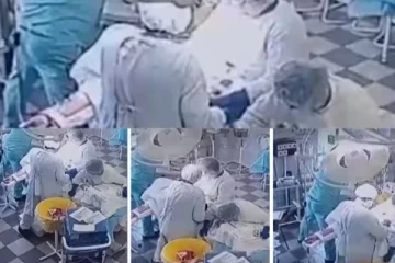 கடும் நில அதிர்விலும் அறுவை சிகிச்சை செய்த மருத்துவர்கள் ; வைரல் வீடியோ