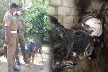 திருகோணமலையில் நிறுத்தி வைக்கப்பட்ட மோட்டார்சைக்கிளுக்கு தீ வைப்பு (Videos)