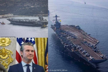 உலகின் மிகப்பெரிய விமானம் தாங்கி; அமெரிக்காவின் மிக உயர்ந்த போர்க்கப்பல்..ஈரானுடனான மோதலில் விலகல்