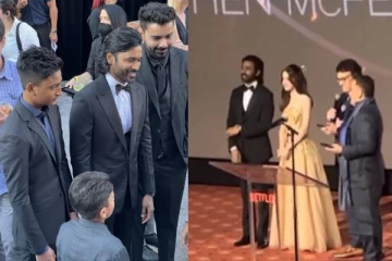 ஹாலிவுட்டில் நடிகர் தனுஷிற்கு கிடைத்த செம்ம வரவேற்பு - மேடைக்கு வந்தபோது ஆரவாரம் செய்த ரசிகர்கள்; வைரல் வீடியோ