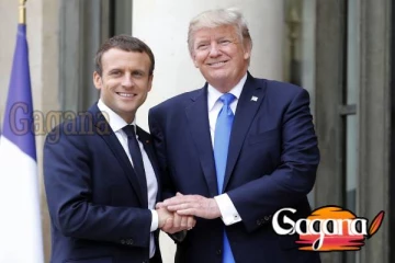 ට්‍රම්ප් ප්‍රංශ ජනපති හමුවට