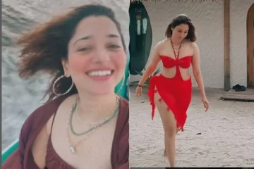 மாலத்தீவில் அரைகுறை ஆடையில் நடிகை தமன்னா கொண்டாட்டம்- அவரே வெளியிட்ட வீடியோ