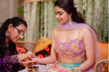 தமிழ் பெண்ணாக மாறிய கீர்த்தி சுரேஷ்.. மீண்டும் திருமண கொண்டாட்டம்