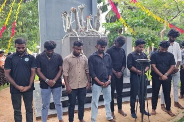 யாழ்ப்பாண பல்கலைக்கழகத்தில் முள்ளிவாய்க்கால் நினைவேந்தல் அஞ்சலி