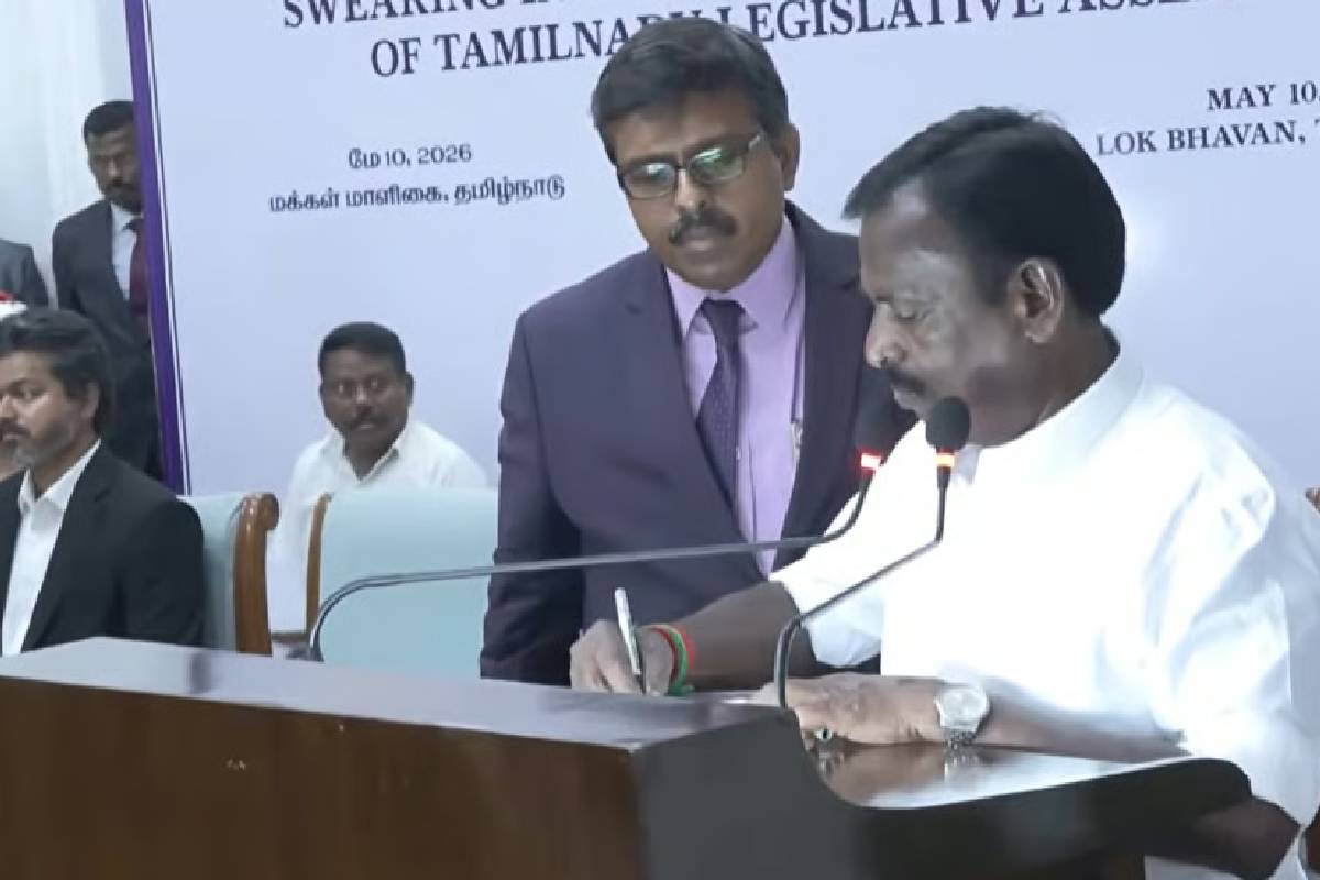 தற்காலிக சட்டப்பேரவை தலைவர் பதவியேற்பு | Karuppiah Sworn In As Interim Assembly Speaker