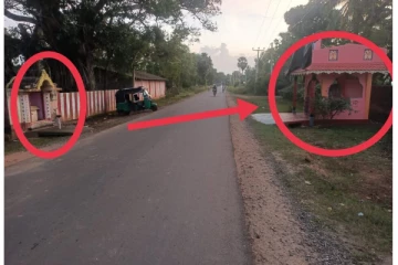 வவுனியாவில் காளி அம்மன் தேவஸ்தானத்திற்கு முன் மனித சிலைகள்? வெடித்தது சர்ச்சை