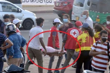 காலிமுகத்திடல் போராட்டக்களத்தில் திடீரென மயங்கி விழுந்த பெண்ணால் பரபரப்பு