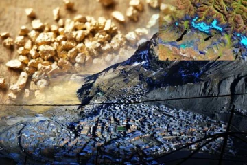 தங்க குவியலின் மீது கட்டப்பட்டுள்ள நகரம்: விண்வெளியில் இருந்து வந்த புகைப்படம்