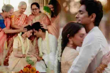 அழகாக நடந்துள்ள சித்தார்த்-அதிதி ராவ் திருமணம்... நடிகை வெளியிட்ட திருமண புகைப்படங்கள் வைரல்