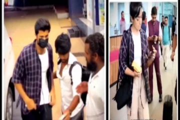 காதல் உறுதியா? விஜய் தேவரகொண்டா சட்டை அணிந்து வந்த ராஷ்மிகா