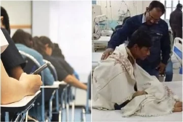500 மாணவிகளுக்கு நடுவே பரீட்சை எழுதிய மாணவன் திடீர் மயக்கம்
