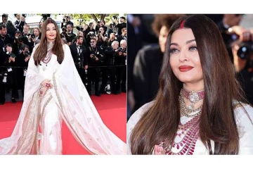 Cannes விழாவுக்கு குங்கும திலகமிட்டு வந்த ஐஸ்வர்யா ராய்.. இணையத்தை கலக்கும் போட்டோஸ்