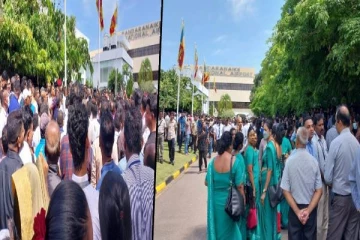 33 ஆயிரம் சம்பள உயர்வு கோரி விமான நிலைய ஊழியர்கள் போராட்டம்