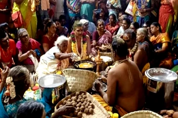 மகா சிவராத்திரி நாளில் கொதிக்கும் நெய்யில் கையால் அப்பம் சுட்ட 92 வயது மூதாட்டி