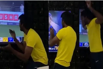 கடைசி பந்தில் தோனி அடித்த ரன்! துள்ளிக் குதித்த பிரபல நடிகர்.. தீயாய் பரவும் காட்சி