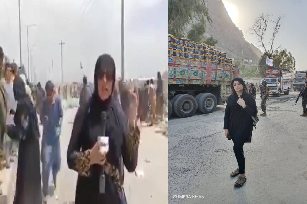 துப்பாக்கி குண்டுகளுக்கு மத்தியில் துணிச்சலாக செய்தி வழங்கிய பெண் செய்தியாளர்- வைரலாகும் வீடியோ | Afghanistan Taliban Sumaira Khan Viral Video