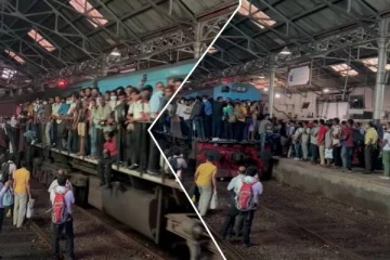 இலங்கையர்களின் ஆபத்தான பயணம்! புகையிரதங்களில் நிரம்பி வழியும் மக்கள் கூட்டம் (VIDEO)