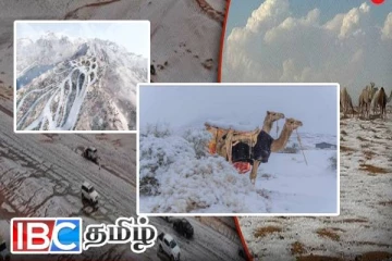 வரலாற்றில் முதல் முறையாக சவுதி அரேபிய பாலைவனத்தில் பனிப்பொழிவு! காரணம் என்ன தெரியுமா