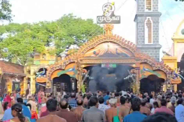 விண்ணதிர ஆரோகரா கோக்ஷம் முழங்க ....தேரில் பவனி வந்த செல்வச் சந்நிதி முருகன்! | Selva Sannithi Murugan Chariot