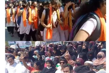 ஹிஜாப் விவகாரம் : கர்நாடக கல்வி நிலையங்களில் அதிகரிக்கும் பதற்றம்