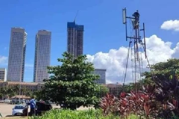 திடீரென  அகற்றப்பட்ட காலி முகத்திடல்  தொலைத்தொடர்பு கோபுரம்