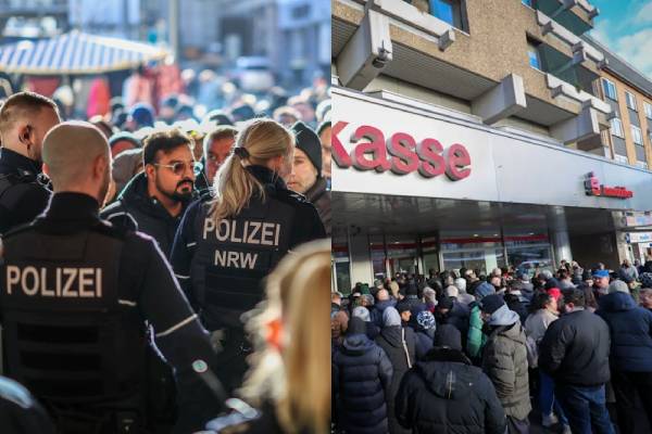 சுவரில் துளையிட்டு 30 மில்லியன் யூரோ கொள்ளை - ஜேர்மனியில் வங்கி முன் குவிந்த வாடிக்கையாளர்கள் | 30 Million Euro Steals In Germany Bank Heist