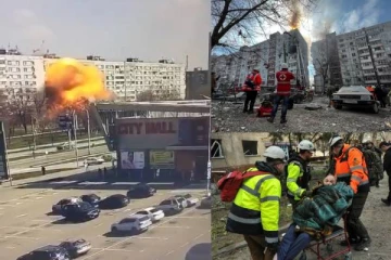 உக்ரேனிய குடியிருப்புகளை கொடூரமாக தாக்கிய ரஷ்யா ஏவுகணை! பற்றி எரியும் கட்டிடங்கள்..அதிபயங்கர காட்சியை பகிர்ந்த ஜெலென்ஸ்கி