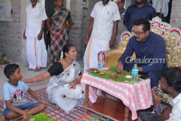 டான்ஸ் ஜோடி டான்ஸ் பஞ்சமி வீட்டிற்கு சென்ற சரத்குமார்! வைரலாகும் புகைப்படங்கள் | Sarathkumar At Dance Jodi Dance Panjami House