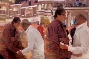 அம்பானி வீட்டு திருமணத்தில் அமிதாப் பச்சன் காலில் விழுந்து வணங்கிய ரஜினிகாந்த்: காரணம் என்ன?