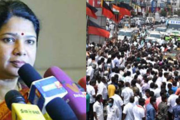 கரூரில் திமுக - அதிமுக இடையே மோதல் - காயமடைந்தவரை சந்தித்து கனிமொழி ஆறுதல்! | Dmk Aiadmk Clash Karur Kanimozhi Comforts Injured