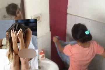 පොලිස් තරුණිය නාන හැටි හොරෙන් වීඩියෝ කළ පොලිස් තරුණයා මාට්ටු වෙයි..