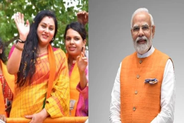 'NAMO' APPல் உள்ள 'N' நமீதாவை குறிக்கும் - பாஜக கூட்டத்தில் நமீதா சர்ச்சை பேச்சு