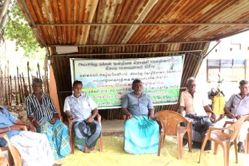 கிளிநொச்சியில் சுண்ணக்கல் அகழ்வுக்கு எதிராக ஆர்ப்பாட்டம்