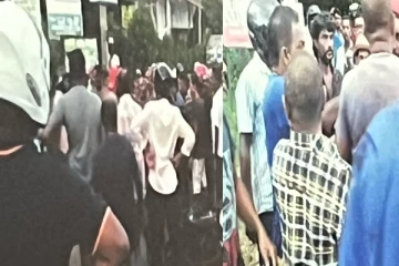 මගේ ගෑනි පව් නැද්ද.. මහ මග ගැබිනි මවක් නිසා උණුසුම් වෙයි. පුද්ගලයෙක් මහ මග ඇද වැටෙයි..