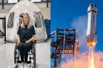 முதல் முறையாக மாற்றுத்திறனாளி பெண் விண்வெளிக்கு சென்று சாதனை