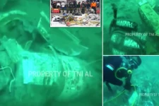 கடலில் விழுந்து நொறுங்கிய இந்தோனேசிய விமானம்: ஆழ்கடல் நீச்சல் வீரர்களின் வீடியோவில் சிக்கியுள்ள காட்சி