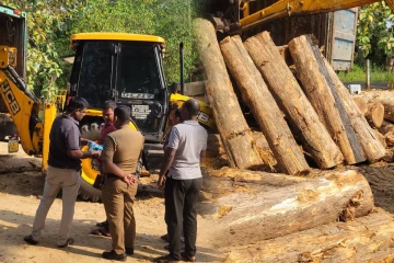 யாழில் சட்டவிரோதமாக கொண்டு வரப்பட்ட மரக் குற்றிகள் மீட்பு