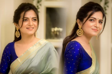 புடவையில் மின்னும் தொகுப்பாளினி டிடி.. லேட்டஸ்ட் க்ளிக்ஸ்