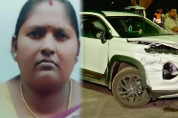 இடித்து தள்ளிய கார்.. தலையில் ஏறிய லாரி, துடிதுடித்து இறந்த தூய்மை பணியாளர் - சோகம்!