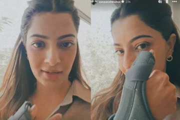 கையில் கட்டுடன் நடிகை வரலட்சுமி.. இணையத்தில் வைரலாகும் வீடியோவால் பரபரப்பு