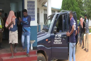 கிளிநொச்சி நீதிமன்றத்தில் போதைப்பொருள் திருடிய நீதிமன்ற பணியாளர் உட்பட நால்வர் கைது(படங்கள்)