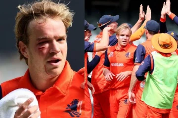 முகத்தில் தாக்கிய பந்து.. மீண்டு வந்து மிரட்டிய வீரர்! உலகக் கோப்பையில் அபார வெற்றி