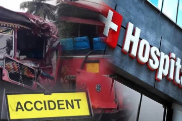 இன்று இரவு இரண்டு பேருந்துகள் மோதி விபத்து: அறுவர் படுகாயம்